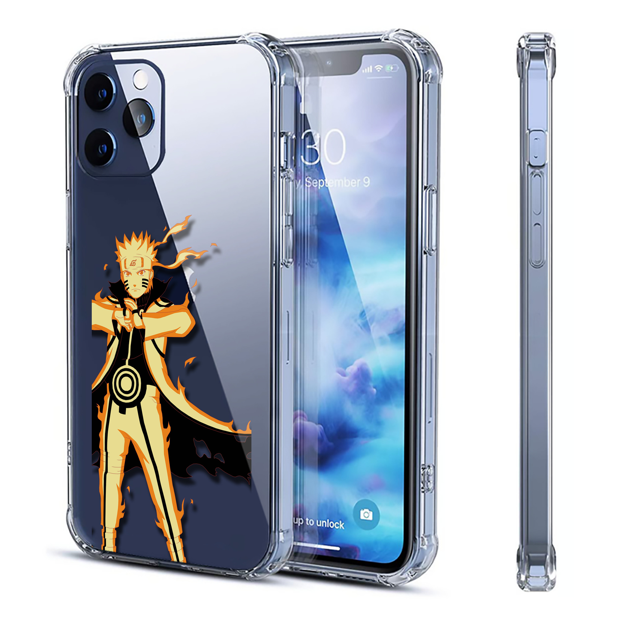 （画像用） NARUTO -ナルト- うずまき ナルト Uzumaki Naruto 【iPhone 12シリーズ対応】透明スマホケース（クリアソフトケース）